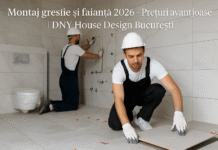 🧱 Montaj profesional gresie și faianță 2026 – Prețuri avantajoase pentru renovări apartamente București Montaj gresie și faianță 2026 Prețuri avantajoase DNY House Design București