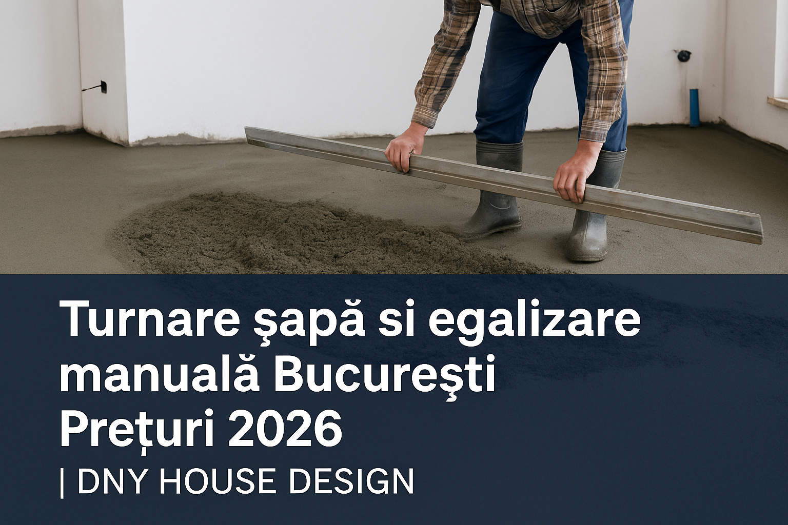 🏗️ Turnare șapă și egalizare manuală în București – Prețuri și Etape 2026 | DNY HOUSE DESIGN